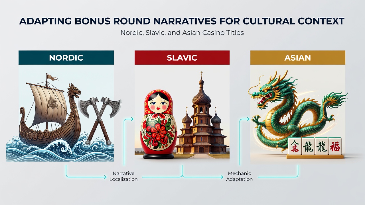 Slot development team testing culturally adapted bonus round animations on multiple devices